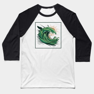 GREEN WAVE Baseball T-Shirt